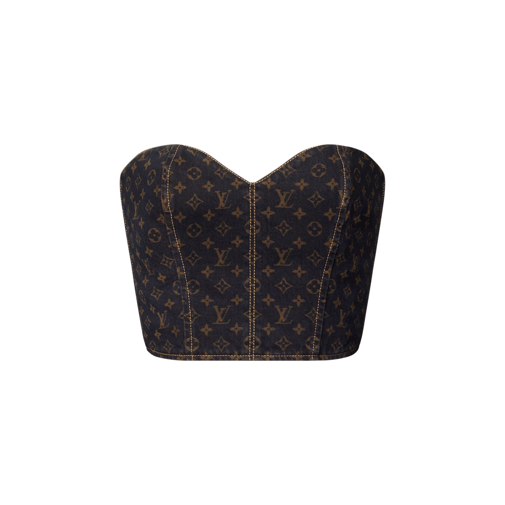 Monogram Denim Bustier - Ready-to-Wear | LOUIS VUITTON
